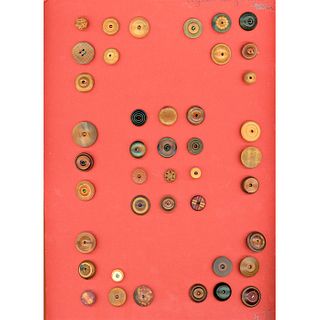 Five Partial Cards Of Vegetable Ivory Buttons