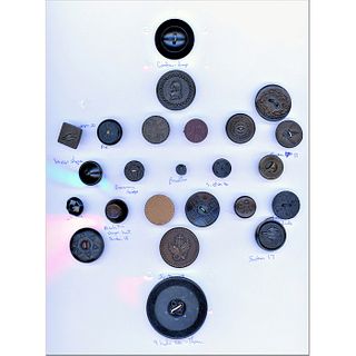 Full Card Of Assorted Division 1 Rubber Buttons
