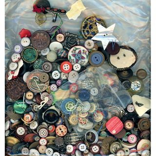 A Large Bag Lot Of Assorted Material Button
