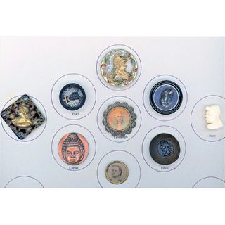 Small Card Of Assorted Material Head Buttons