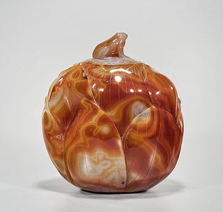 Chinese Carnelian Covered Box
