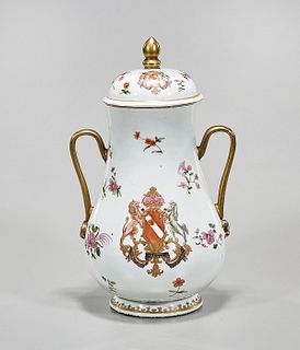 Chinese Enameled Porcelain Covered Urn