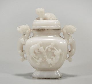 Chinese Hardstone and Metal Covered Censer