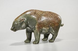 Chinese Carved Jade Boar