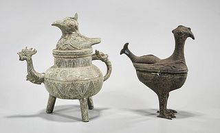 Two Chinese Bronze Covered Vessels