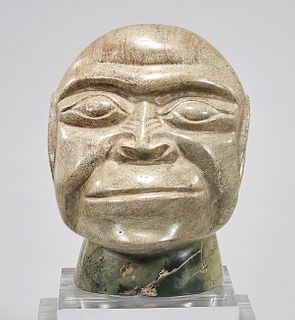 Chinese Hardstone Carving of a Head