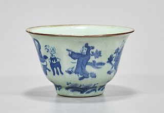 Chinese Blue and Green Porcelain Bowl