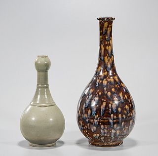 Two Chinese Glazed Porcelain Vases