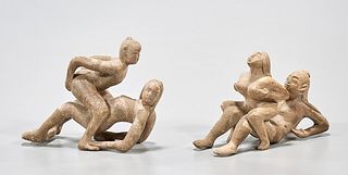 Two Chinese Erotic Pottery Groups