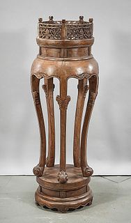 Chinese Decorative Hard Wood Vase Stand