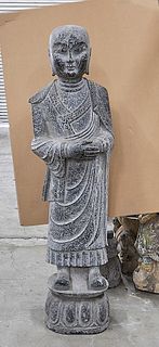 Chinese Carved Stone Figure of a Monk