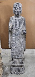 Chinese Carved Stone Figure of a Monk