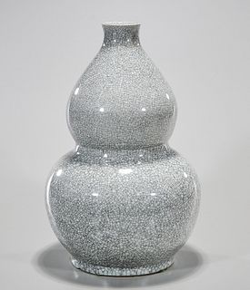 Chinese Crackle Glazed Porcelain Gourd Vase