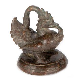 19th century South East Asian bronze bird