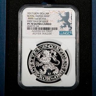 Lion Dollar 1 ounce silver proof