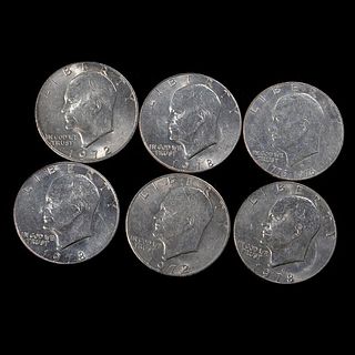 Thirteen (13) Eisenhower Silver Dollars (2) 1776-1976, (1) 1971, (3) 1972, (2) 1974, (5) 1978