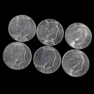 Ten (10) 1972 Eisenhower Silver Dollars