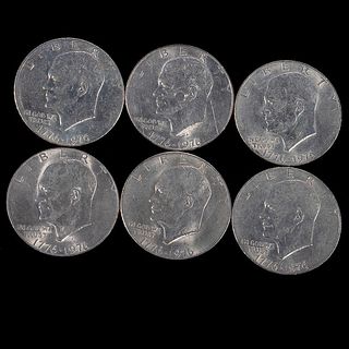 Ten (10) Eisenhower Silver Dollars (1776-1976)