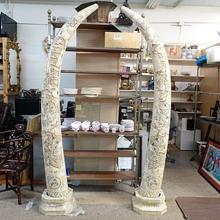 Monumental Chinese Bone Tusks