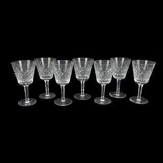 Seven (7) Waterford "Alana" Claret Wine Glasses