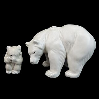 Two (2) Royal Copenhagen Stoneware Bear Figurines