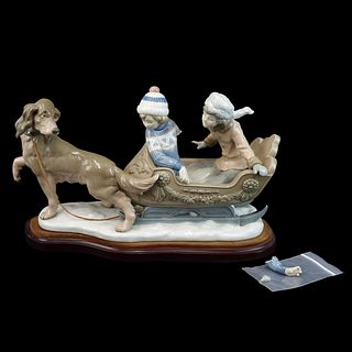 Lladro "Sleigh Ride" Porcelain Figurine