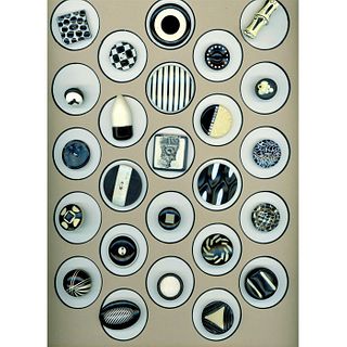 A Full Card Of Assorted Celluloid Buttons