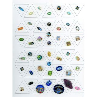 A Card Of Popper Glass Buttons