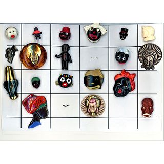 A Card Of Assorted Material Head Buttons