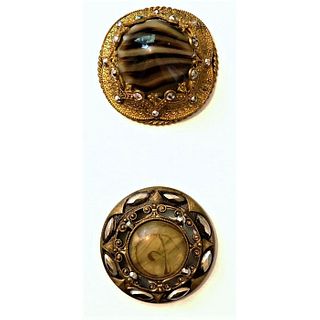 2 Division 1 Victorian Period Gay 90 Buttons