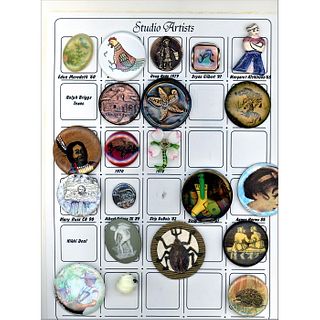 A Card Of Assorted Material Studio Artist Buttons
