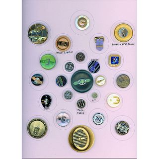 Full Card Of Assorted Material Buckle Buttons