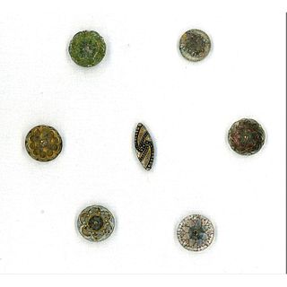 Small Card Of Division 1 Lacy Glass Buttons