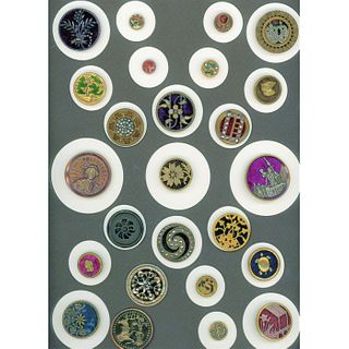 A Card Of Velvet Background Perfume Type Buttons