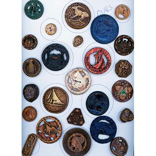 A Card Of Assorted Burwood Buttons