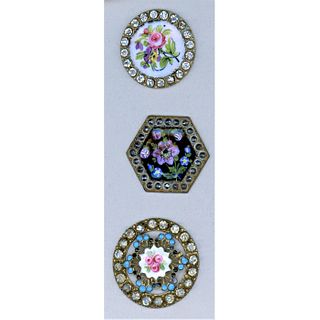 Small Card Of Assorted Division 1 Enamel Buttons