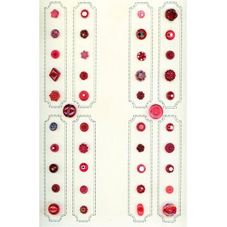 2 Cards Of Colorful Division 1 Swirlback Glass Buttons