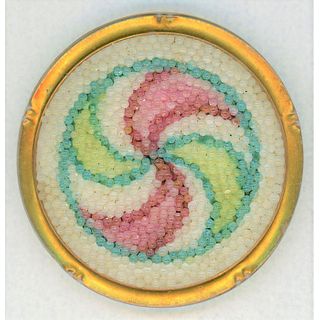 Another Rare Division 1 Clear And Colored Glass Button