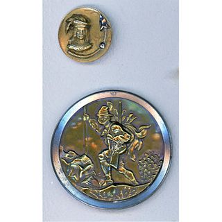 Two Division 1 Metal Assorted Picture Buttons