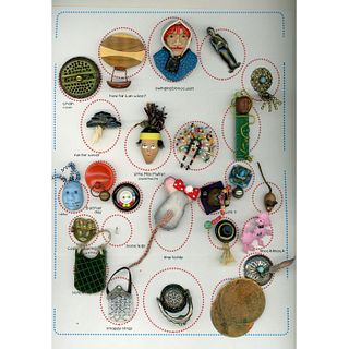 A Card Of Assorted Material Div 3 Realistic Buttons