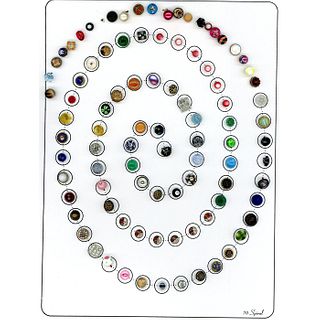 1 Card Of Assorted Material Diminutive Buttons