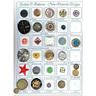 1 Card Of Assorted Meterial Assorted Pattern Buttons