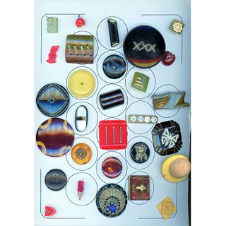 A Card Of Assorted Bakelite Buttons