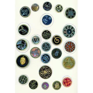 A Card Of Assorted Fabric Background Buttons