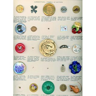 A Card Of Div 1 And 3 Assorted Material Buttons