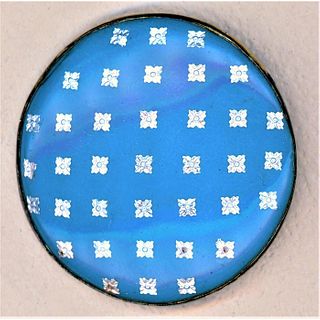 One Division One Foil Imbedded Enamel Button.