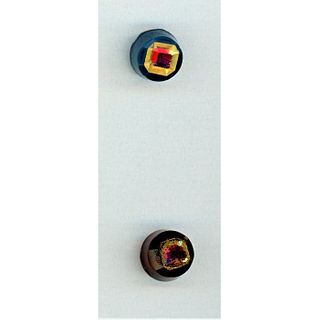 Two Division 1 Different Color Tingue Glass Buttons