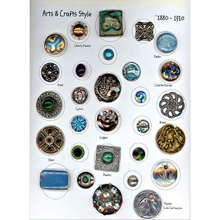 A  Card Of Arts & Crafts Assorted Material Buttons