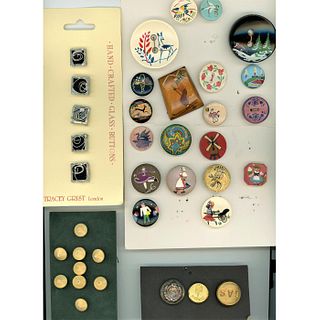 A Bag Lot Of Assorted Material Buttons