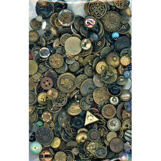 A Bag Lot Of Assorted Metal Buttons